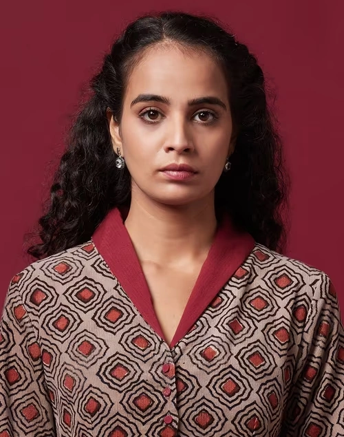 Cotton Corduroy Printed Long Kurta