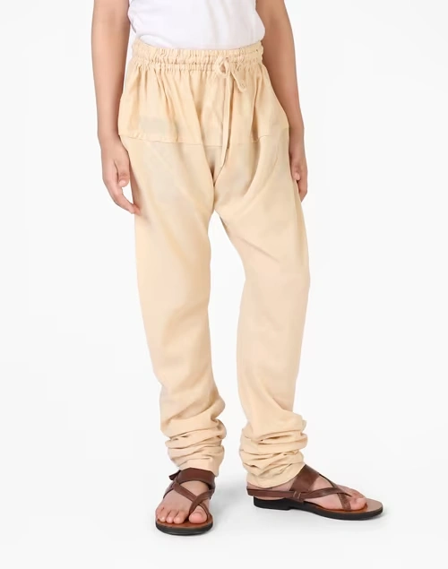 Beige Cotton Churidar