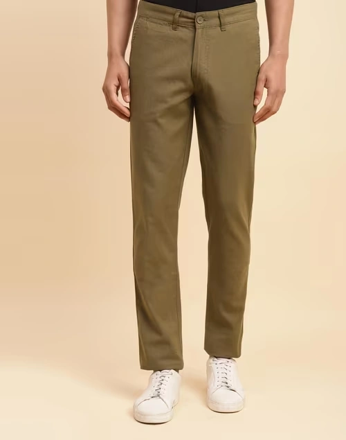 Green Cotton 929 Slim Cut Pants
