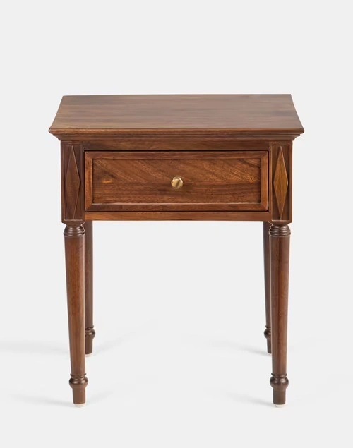 Brown Sattva Wooden Bedside Table