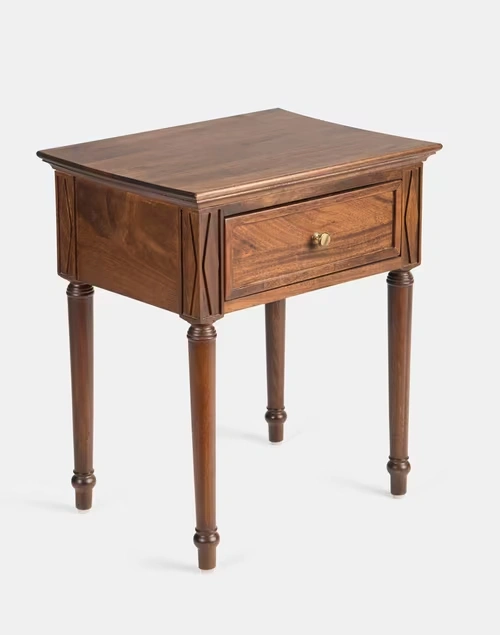 Brown Sattva Wooden Bedside Table