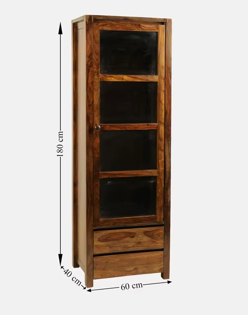 Brown Crosscountry Wooden Glass Cabinet 4 Brown Crosscountry Wooden Glass Cabinet