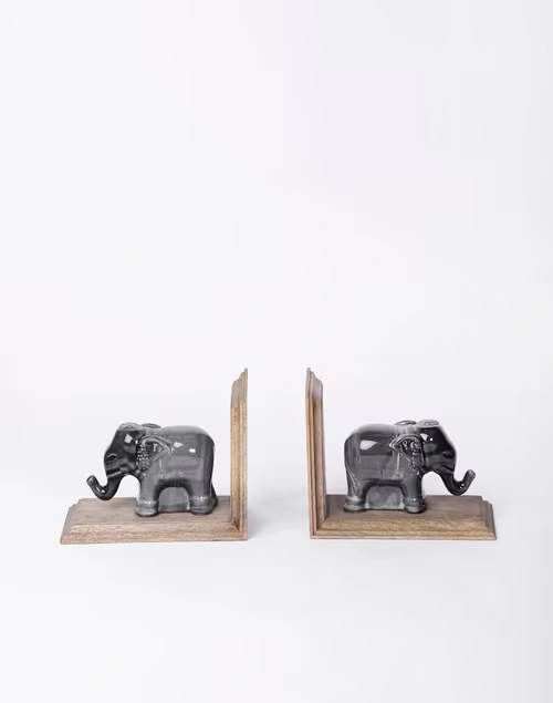 Mitul Elephant Book End Set Of 2 4 Mitul Elephant Book End Set Of 2