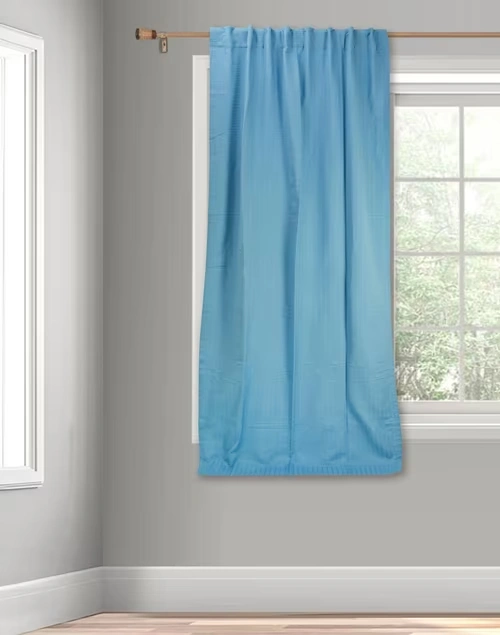 Blue Kabir Printed Cotton Curtain