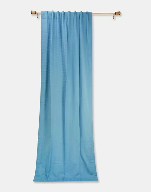 Blue Kabir Printed Cotton Curtain 3 Blue Kabir Printed Cotton Curtain