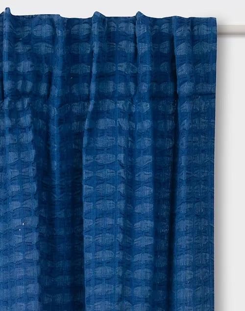 Blue Deepali Woven Curtain | 1pc