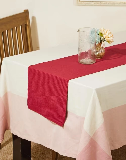 Red Prithi Woven Cotton Runner