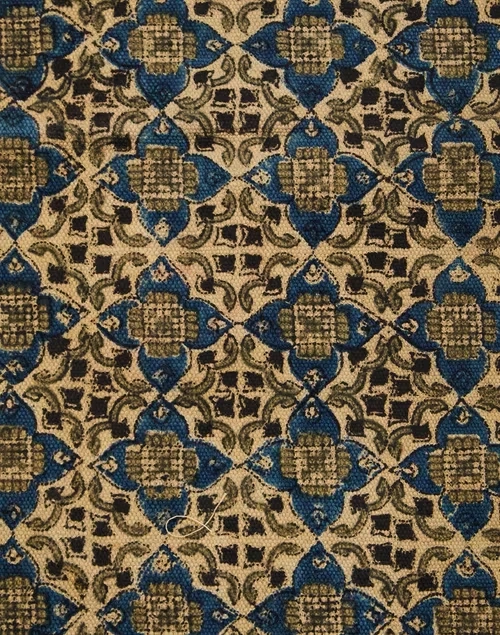Blue Kalamkari Printed Cotton Dhurrie