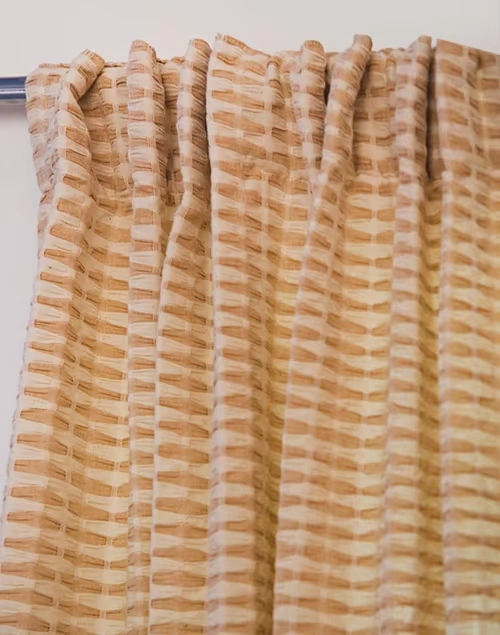 Beige Deepali Cotton Curtain 9 Feet | 1pc