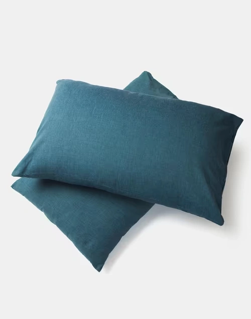 Navy Chambray Cotton Pillow Cover | Set of 2 3 Navy Chambray Cotton Pillow Cover | Set of 2