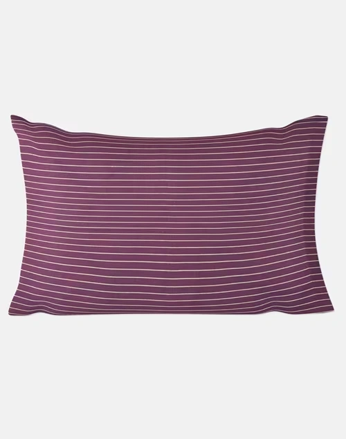 Purple Nile Stripe Cotton Pillow Cover | Set of 2 3 Purple Nile Stripe Cotton Pillow Cover | Set of 2