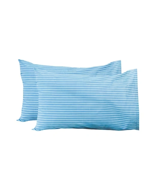 Blue Nile Stripe Cotton Pillow Cover | Set of 2