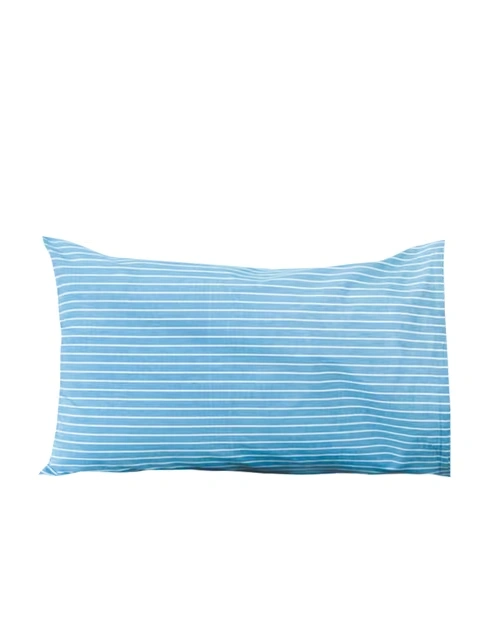 Blue Nile Stripe Cotton Pillow Cover | Set of 2 3 Blue Nile Stripe Cotton Pillow Cover | Set of 2