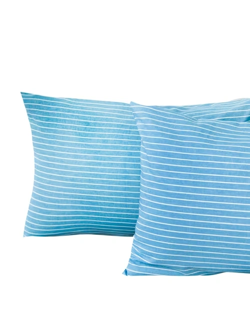 Blue Nile Stripe Cotton Pillow Cover | Set of 2 4 Blue Nile Stripe Cotton Pillow Cover | Set of 2