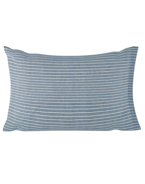 Navy Nile Stripe Cotton Pillow Cover | Set of 2 3 Navy Nile Stripe Cotton Pillow Cover | Set of 2