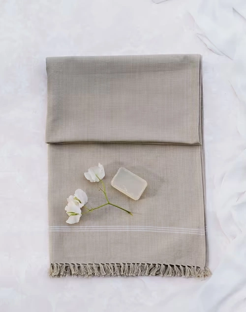 Beige Jia Cotton Honeycomb Bath Towel Large 4 Beige Jia Cotton Honeycomb Bath Towel Large