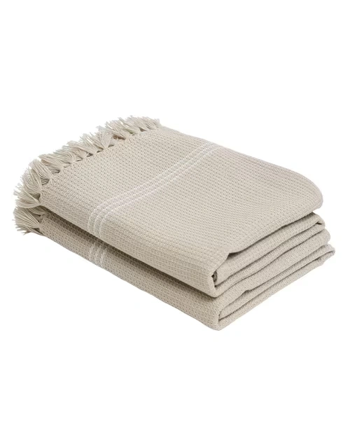 Beige Jia Cotton Honeycomb Towel | Set Of 2