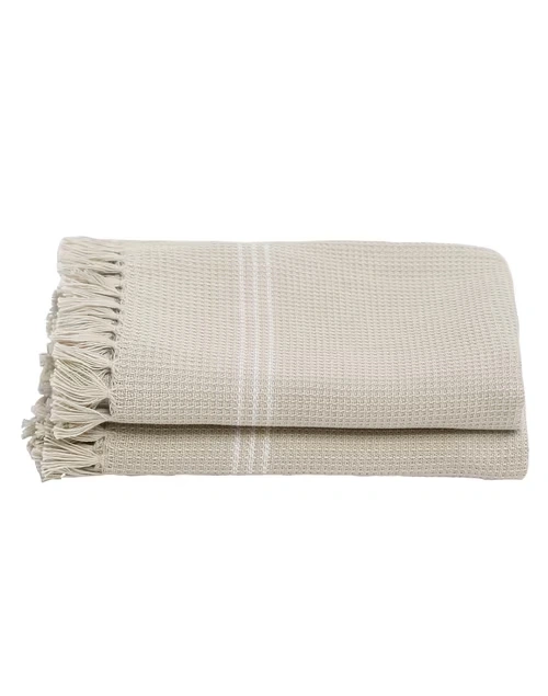 Beige Jia Cotton Honeycomb Towel | Set Of 2