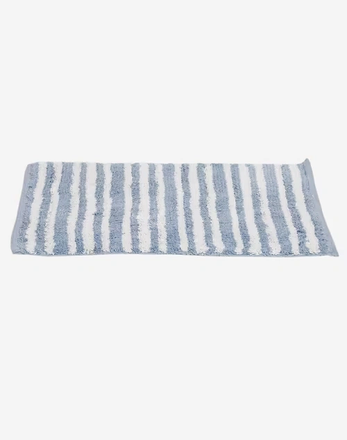 Light Blue Pranay Cotton Bathmat 3 Light Blue Pranay Cotton Bathmat