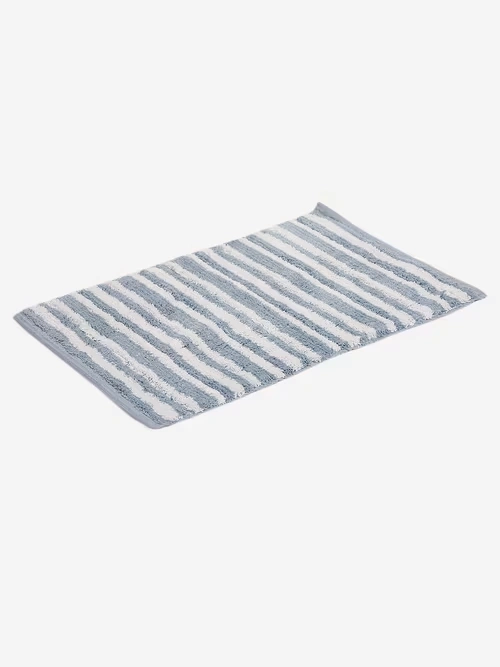 Grey Pranay Cotton Woven Bathmat