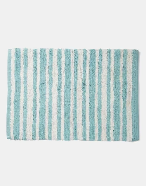 Blue Pranay Cotton Bathmat