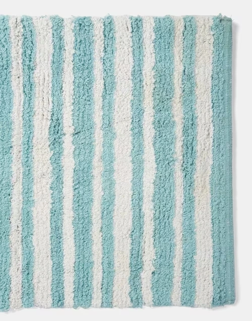 Blue Pranay Cotton Bathmat 3 Blue Pranay Cotton Bathmat