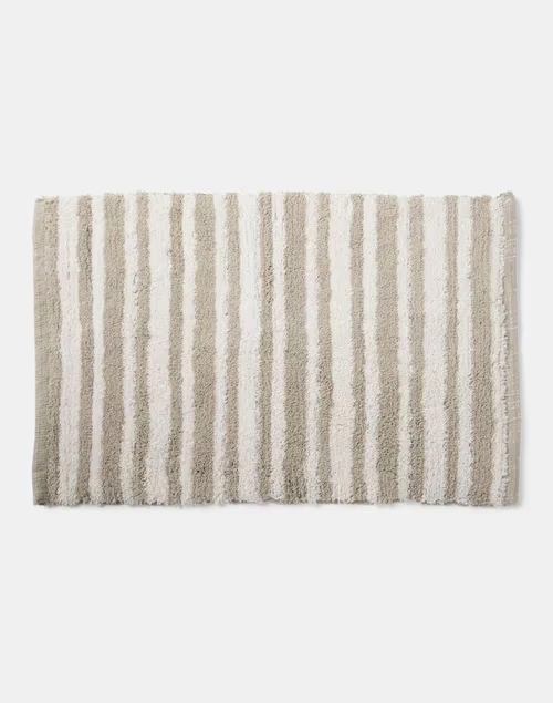 Beige Cotton Woven Bathmat 45X70