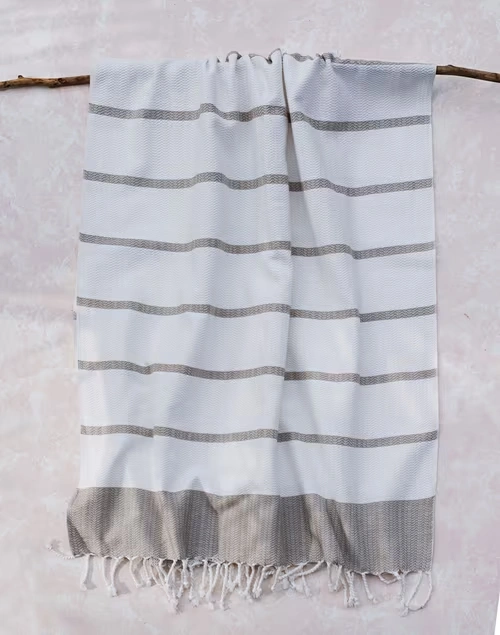 Beige Kani Cotton Honeycomb Bath Towel Large 3 Beige Kani Cotton Honeycomb Bath Towel Large