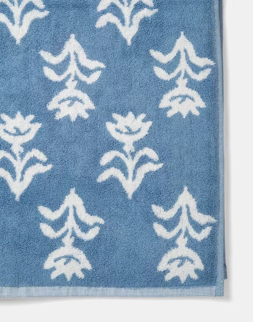 Blue Cotton Woven Towel- Medium 3 Blue Cotton Woven Towel- Medium