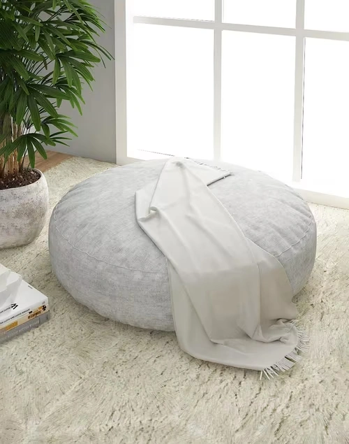 Off White Acrylic Woven Boucle Throw