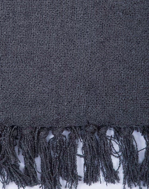 Grey Acrylic Woven Boucle Throw 4 Grey Acrylic Woven Boucle Throw