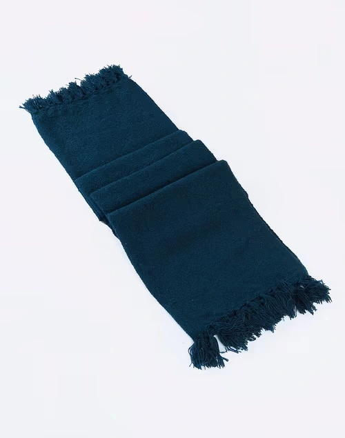 Blue Acrylic Woven Boucle Throw 3 Blue Acrylic Woven Boucle Throw