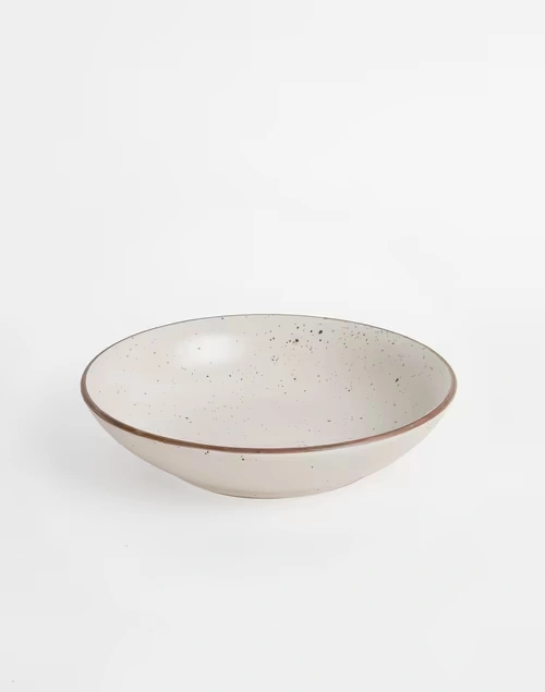 Natural Kadir Ceramic Pasta Plate