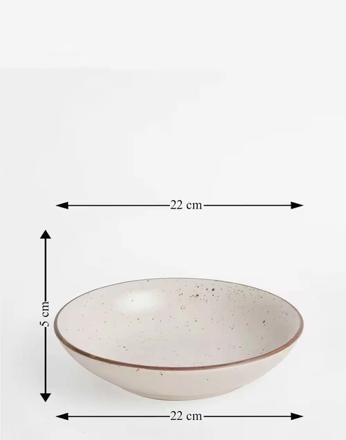 Natural Kadir Ceramic Pasta Plate