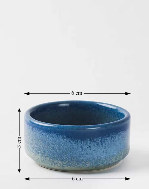 Blue Nila Glazed Ceramic Chutney Bowl