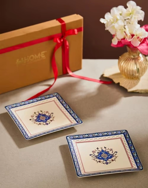 Lavanya Square Platter Gift Set Of 2