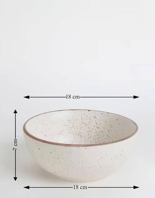 Natural Kadir Glazed Ceramic Serving Bowl Small 4 Natural Kadir Glazed Ceramic Serving Bowl Small