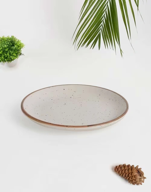 Natural Kadir Ceramic Glazed Quarter Plate