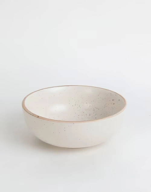 Natural Kadir Glazed Ceramic Serving Bowl Large