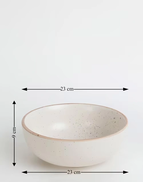 Natural Kadir Glazed Ceramic Serving Bowl Large 4 Natural Kadir Glazed Ceramic Serving Bowl Large