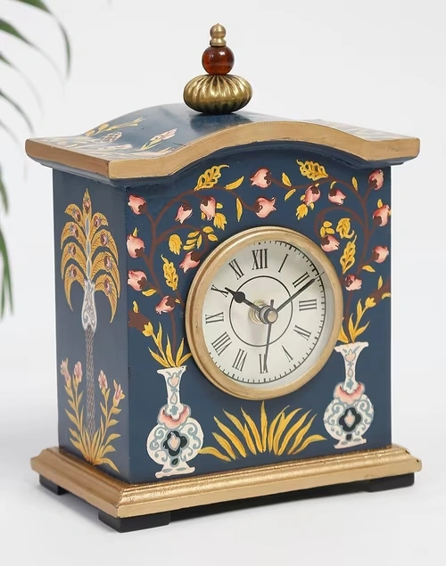 Pashav Hand Painted Table Clock