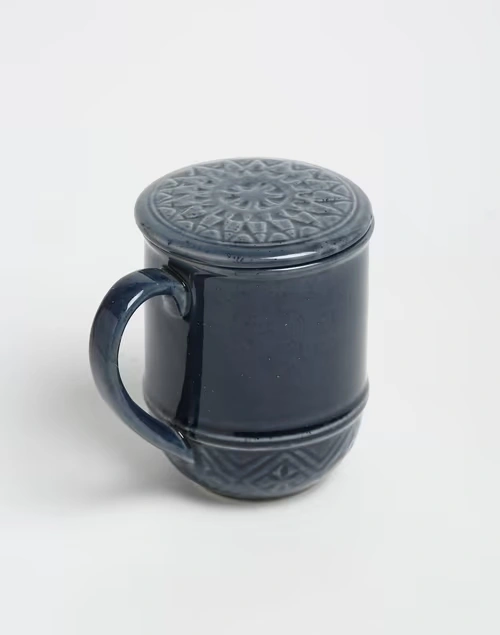Asin Coffee Mug With Lid-Blue