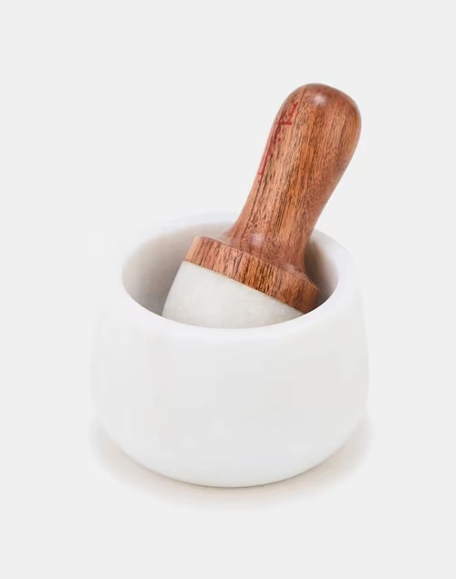 White Rasoi Mortar Pestle 3 White Rasoi Mortar Pestle