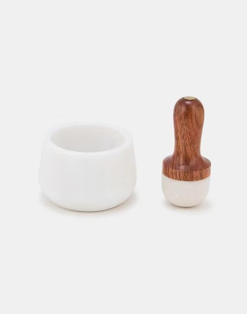 White Rasoi Mortar Pestle 4 White Rasoi Mortar Pestle
