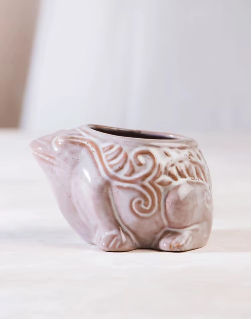 Jeevi Frog Planter - Beige 3 Jeevi Frog Planter - Beige