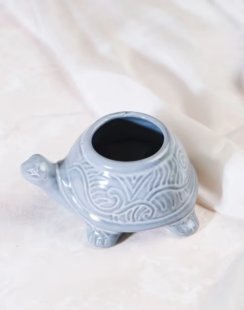 Jeevi Tortoise Planter - Grey