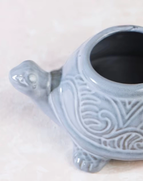 Jeevi Tortoise Planter - Grey 4 Jeevi Tortoise Planter - Grey