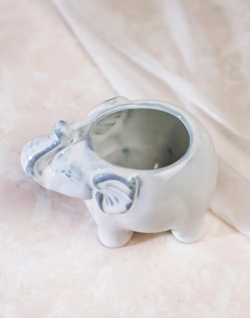 Jeevi Elephant Planter - White