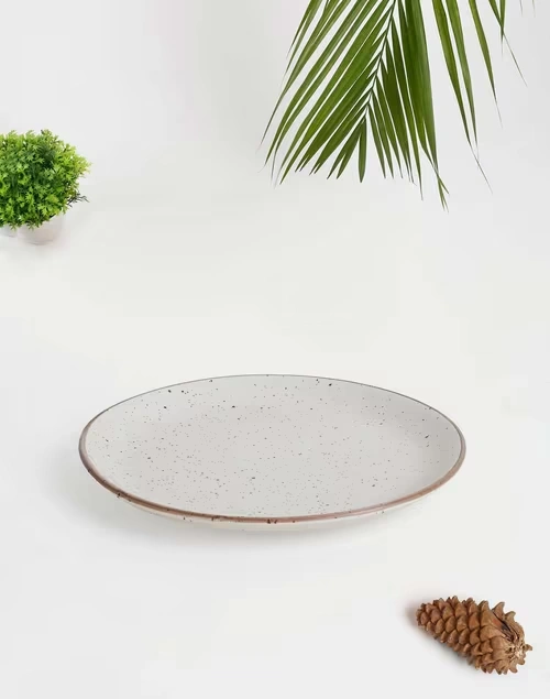 Natural Kadir Ceramic Glazed Dinner Plate