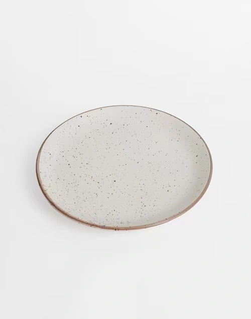 Natural Kadir Ceramic Glazed Dinner Plate